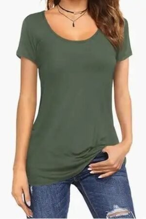 Stay Cool and Stylish this Summer with Our Women's Slim Fit Tshirts Top - Perfect for Any Occasion!