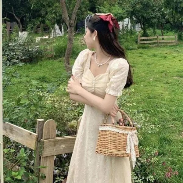 Coffee Break French Dress Platycodon First Love Dress Retro Gentle Salty Sweet Chic Skirt Fairy Super Fairy - Image 3