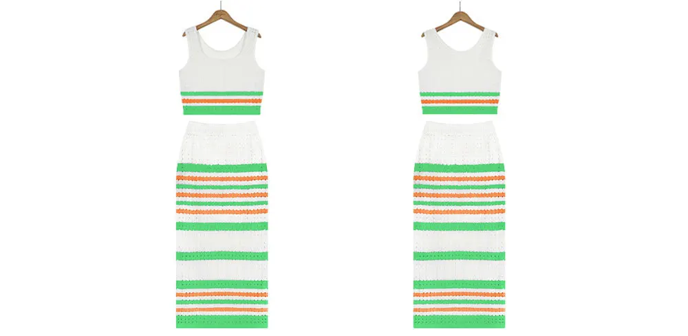 Get Ready for Summer with Our Chic Square Neck Stripe Dress and Short Tank Top Set for Women - Perfect for Any Occasion! 28 kf Scc8cffe582434ad7ab02e8b582aa69a5V