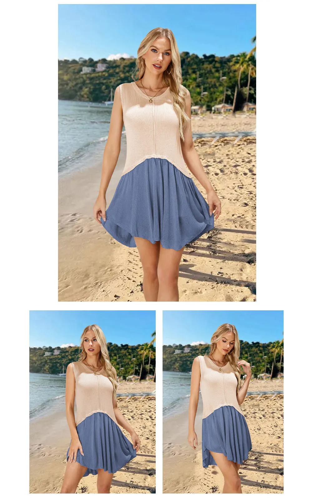 Fashion Trends: Colorful Round Neck Loose Dress for Women - Knitted Skirt Summer Style 15 kf Sd0bfe3d41de049d9b23e3ba38831e406S