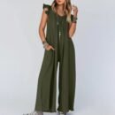 Spring/Summer Fashion: Discover the Versatility of Our Women's Clothing Jumpsuit with Pocket and Wide Leg Design