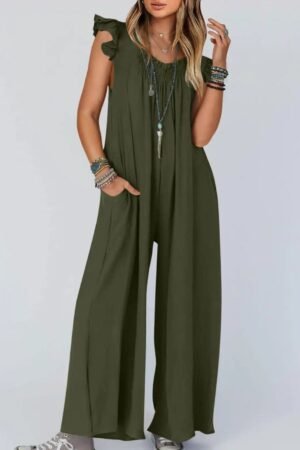 Spring/Summer Fashion: Discover the Versatility of Our Women's Clothing Jumpsuit with Pocket and Wide Leg Design