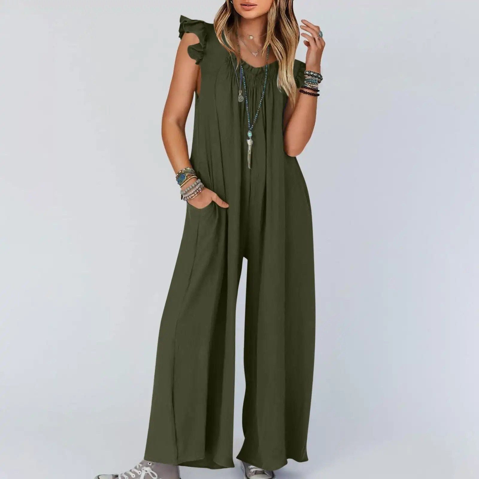 Spring/Summer Fashion: Discover the Versatility of Our Women's Clothing Jumpsuit with Pocket and Wide Leg Design 1 Spring/Summer Fashion: Discover the Versatility of Our Women's Clothing Jumpsuit with Pocket and Wide Leg Design