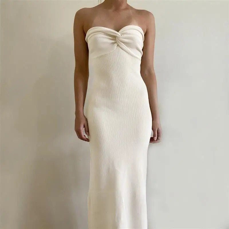 Unleash Your Inner Spicy Girl with Our New Knitted Strapless Dress for Women - Perfect for Instagram-Worthy Spring/Summer Fashion! 3 Unleash Your Inner Spicy Girl with Our New Knitted Strapless Dress for Women - Perfect for Instagram-Worthy Spring/Summer Fashion! - Image 3