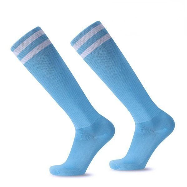Premium Wholesale Football Socks for Adults and Kids - Non-Slip, Long Tube, Striped Design - Image 2