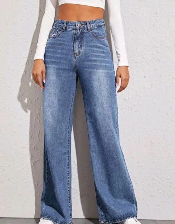 Upgrade Your Style with New High Waist Wide Leg Jeans for Women - Perfect for Any Occasion! - Image 4