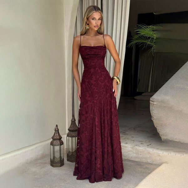 Women’s Sexy Backless Chiffon Dress: Sleeveless Evening Gown - Image 2